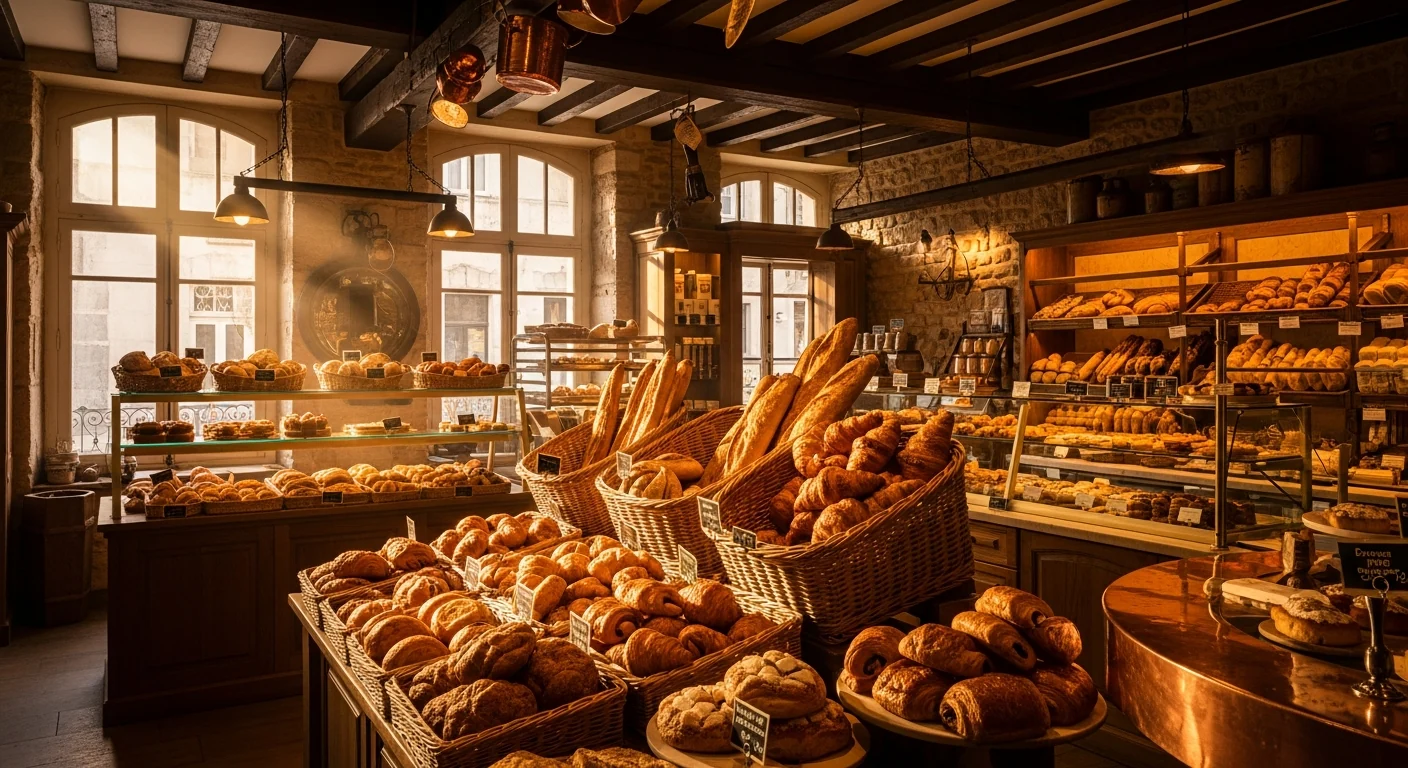 L'intérieur chaleureux de la boulangerie La Savinoise à Saint-Savinien